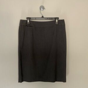 Calvin Klein Charcoal Gray Tailored Pencil Skirt 10 Office Siren Corpcore 90s